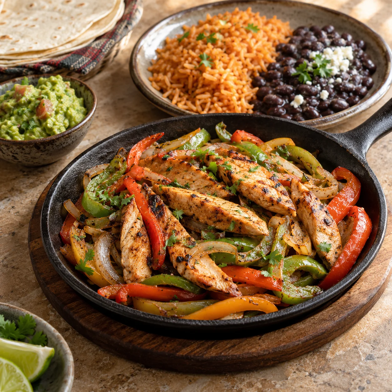 Fajitas de pollo — menu illustration